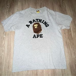 Bape Textured Logo Tee